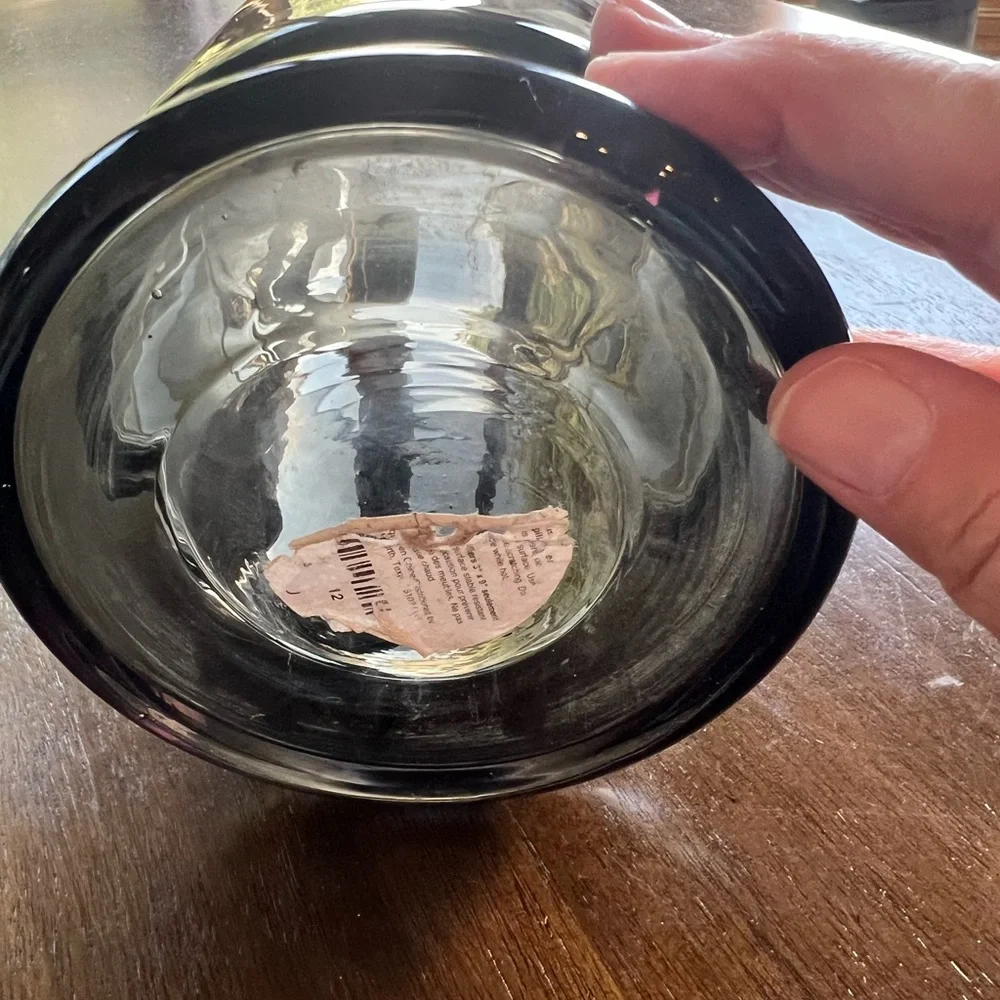 Pier 1 Double Dip Dark Glass Vase
